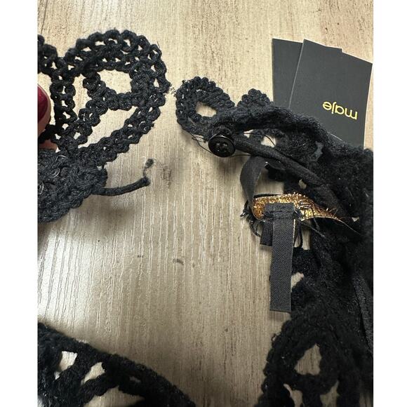 Maje Rozimette Crochet & Sequin Backless Dress Women’s Size FR 40 / US L - Picture 10 of 14